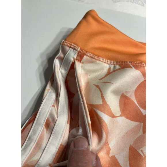 Adidas Floral Peachy Sleeveless Polo Shirt Sz M; Skort Sz S Golf Tennis Athletic